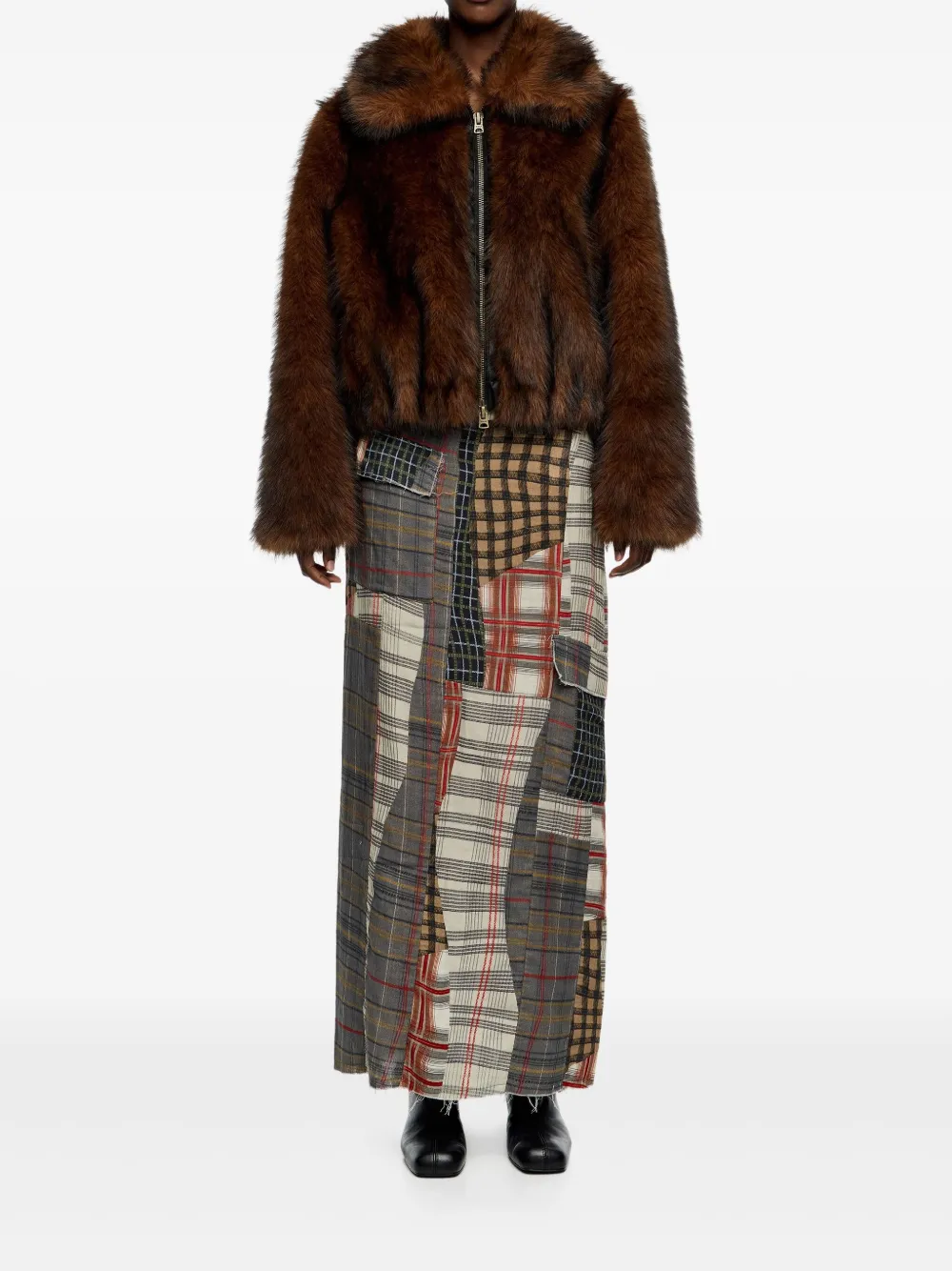 Bimba y Lola falda midi con diseño patchwork | Faldas rectas | Image 2