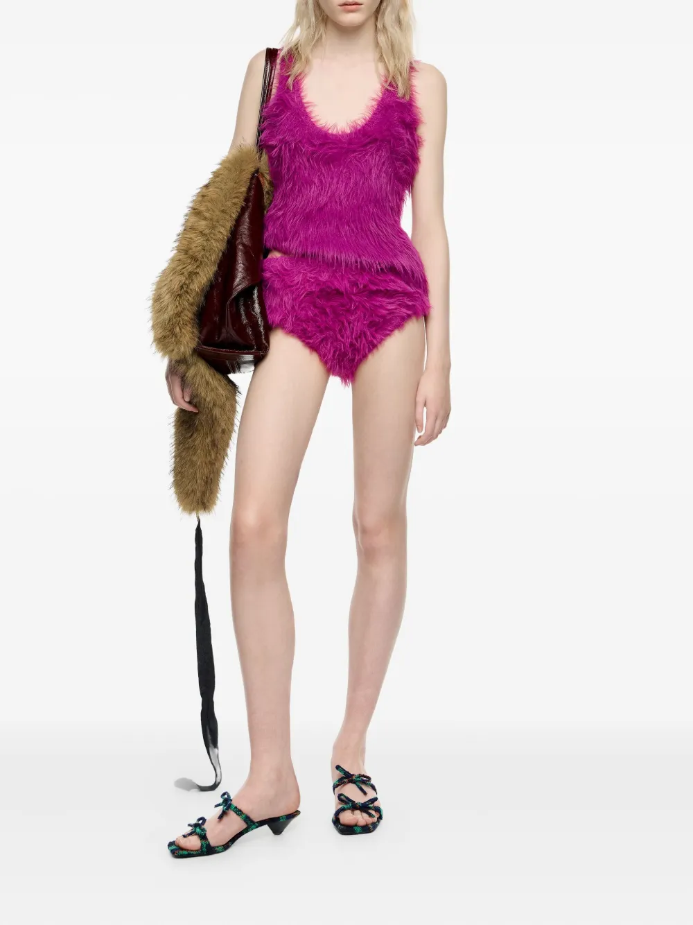 Bimba Y Lola Scoop-neck Top In Pink