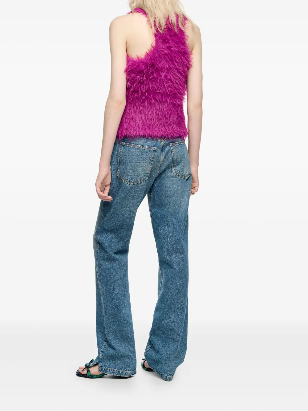 Bimba Y Lola Scoop-neck Top In Pink