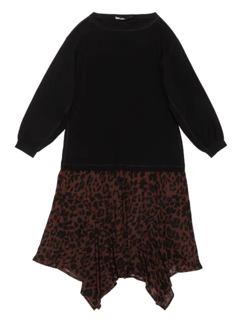 Bimba y Lola vestido asimétrico con estampado de leopardo