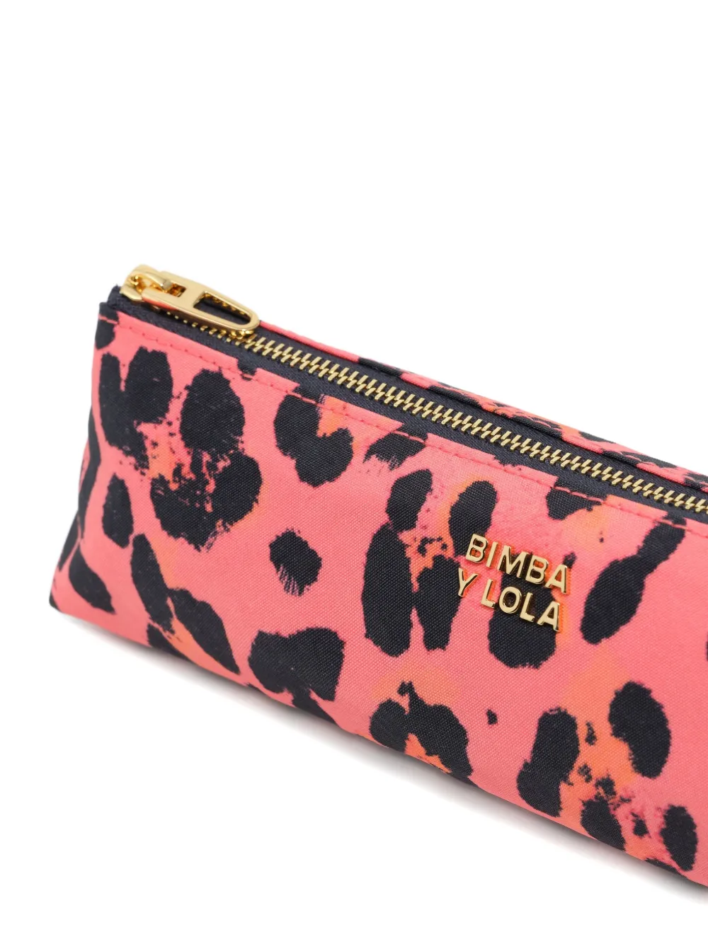 Bimba Y Lola Small Leopard-print Makeup Bag In Pink