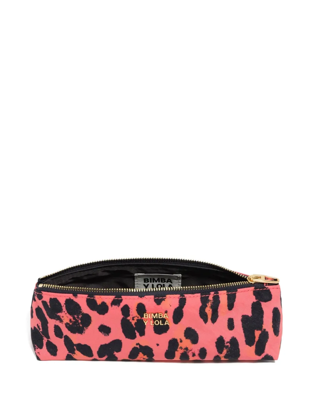 Bimba Y Lola Small Leopard-print Makeup Bag In Pink