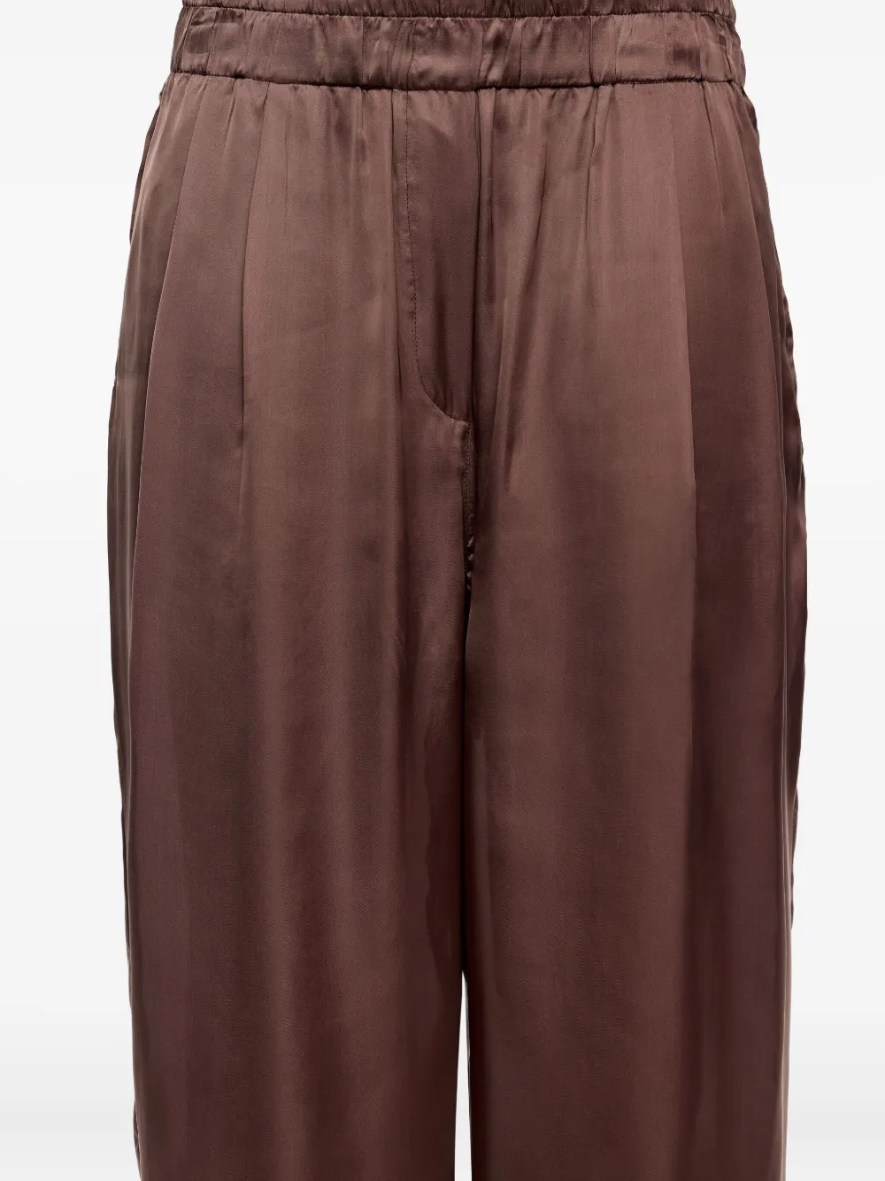 Bimba Y Lola Elasticated-waistline Palazzo Pants In Brown