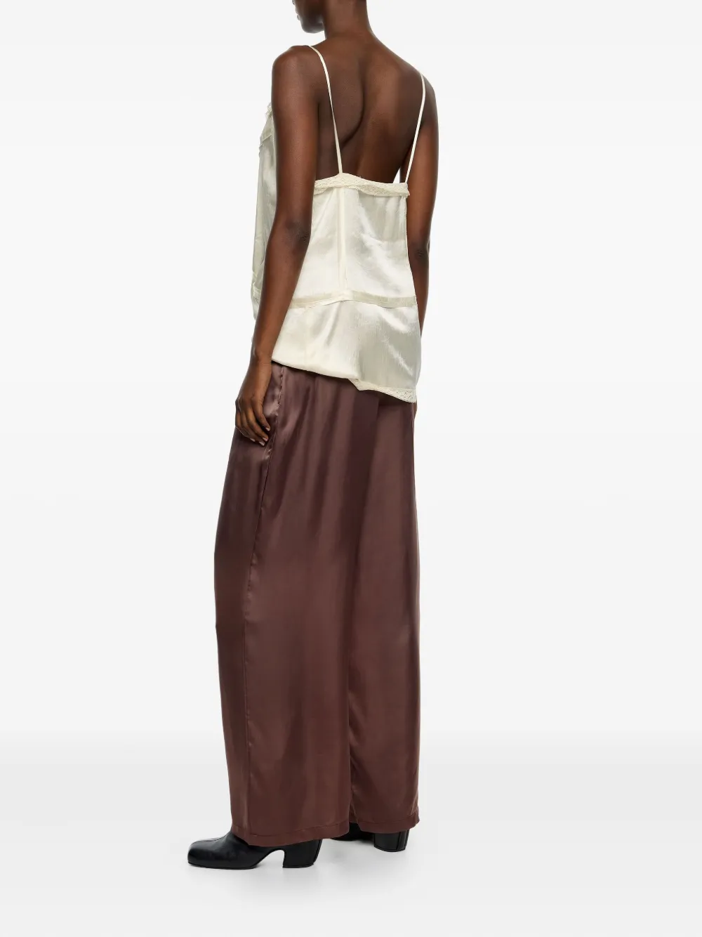 Bimba Y Lola Elasticated-waistline Palazzo Pants In Brown