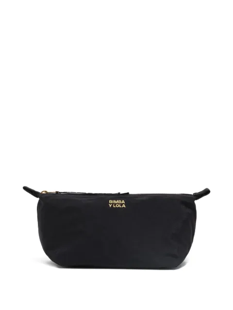 Bimba y Lola top-zip logo-strap make up bag