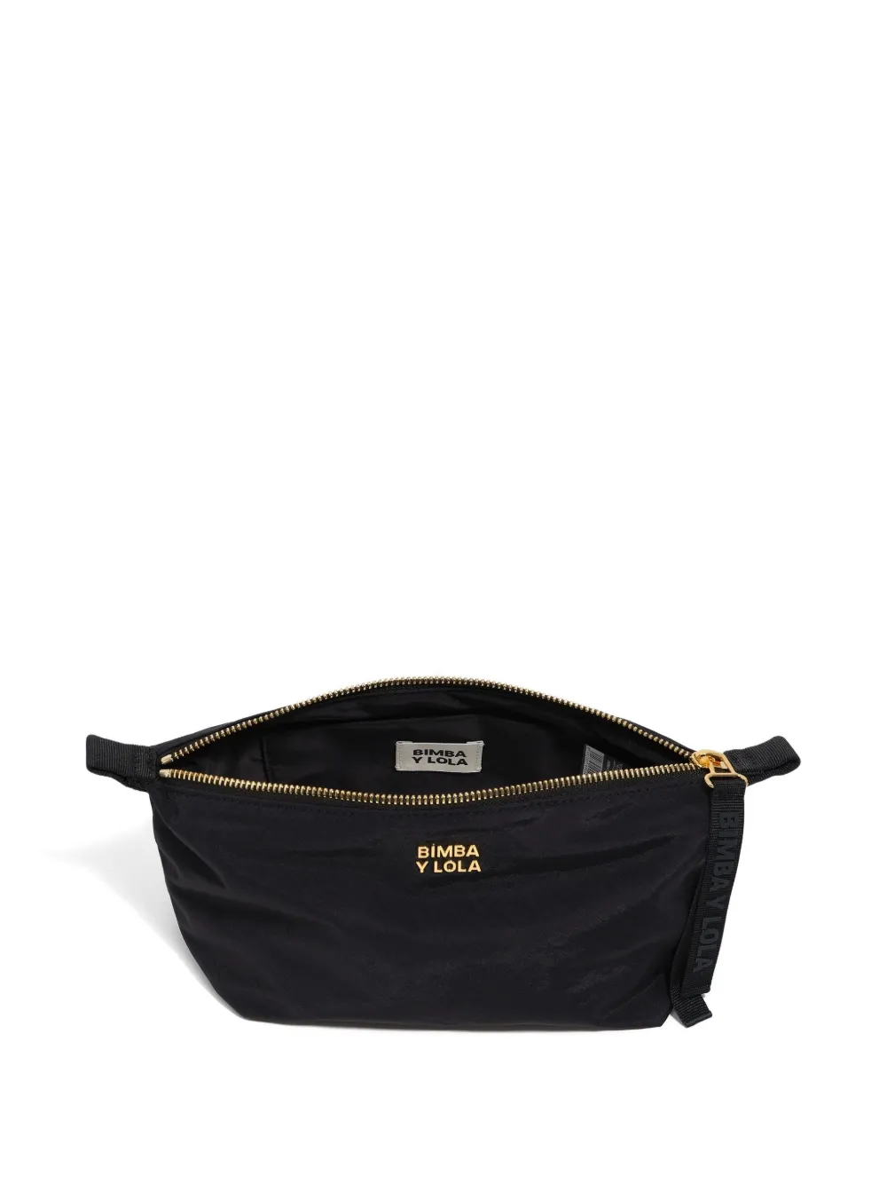Bimba y Lola Make-up tas met logoband en rits Zwart