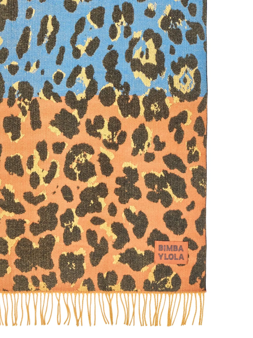 Bimba y Lola leopard-print fringed scarf | Image 2