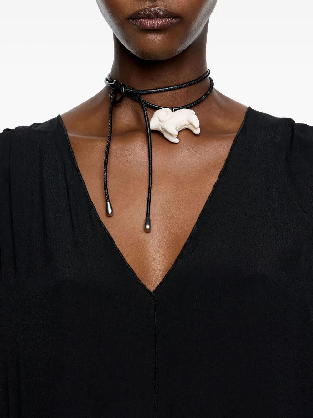 Bimba y Lola Blouse met V-hals Zwart