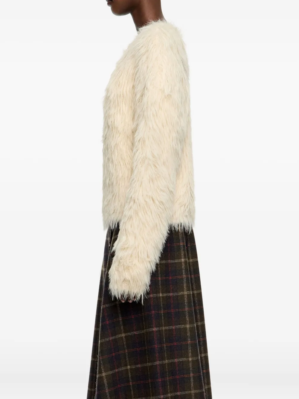 Bimba Y Lola Crew-neck Long-sleeve Sweater In White