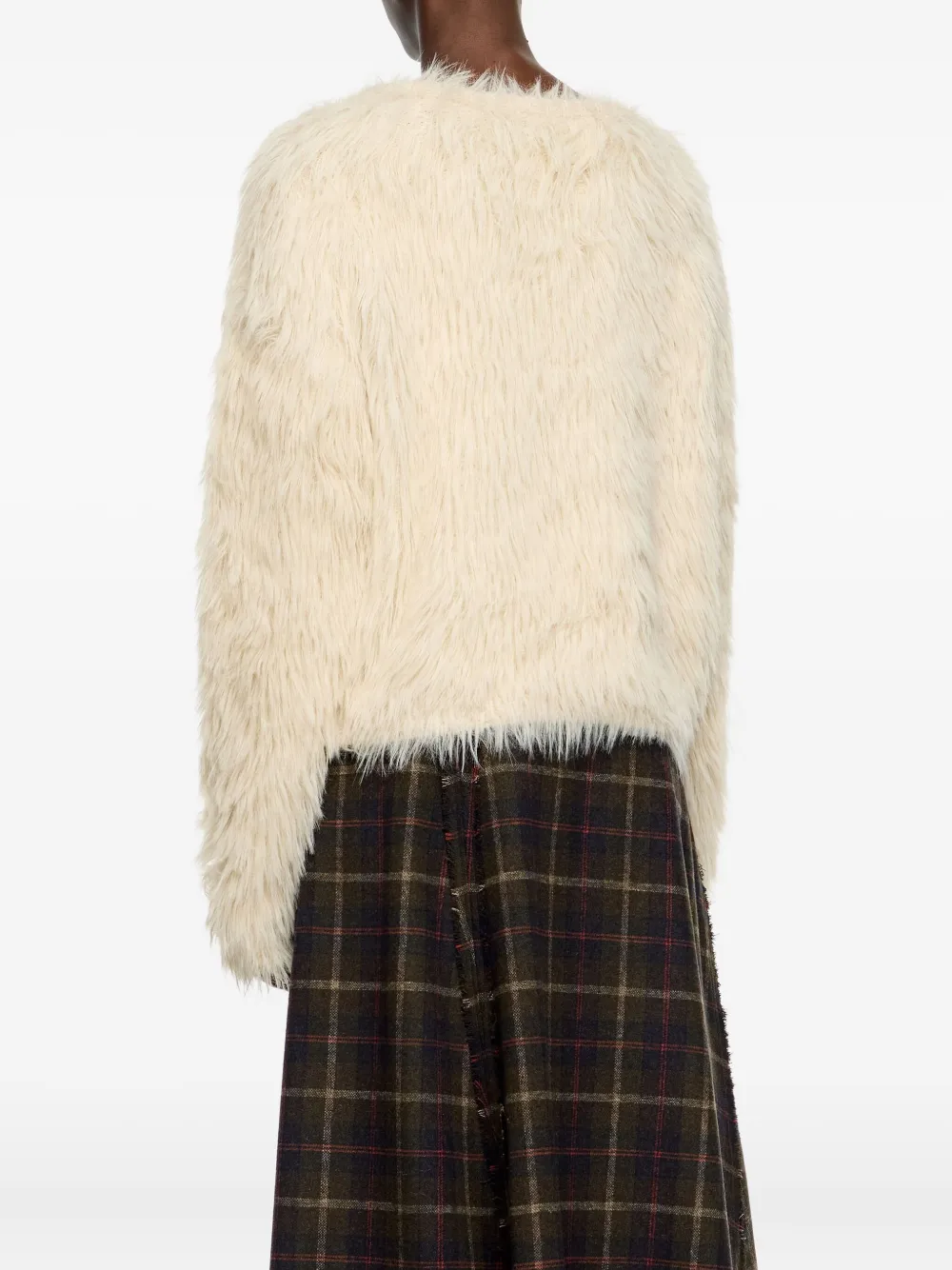 Bimba Y Lola Crew-neck Long-sleeve Sweater In White