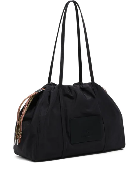 Bimba y Lola large logo-patch shoulder bag