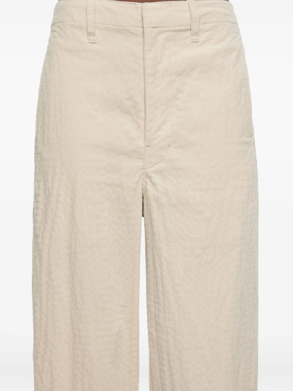 Bimba Y Lola Corduroy Cotton Trousers In Neutral