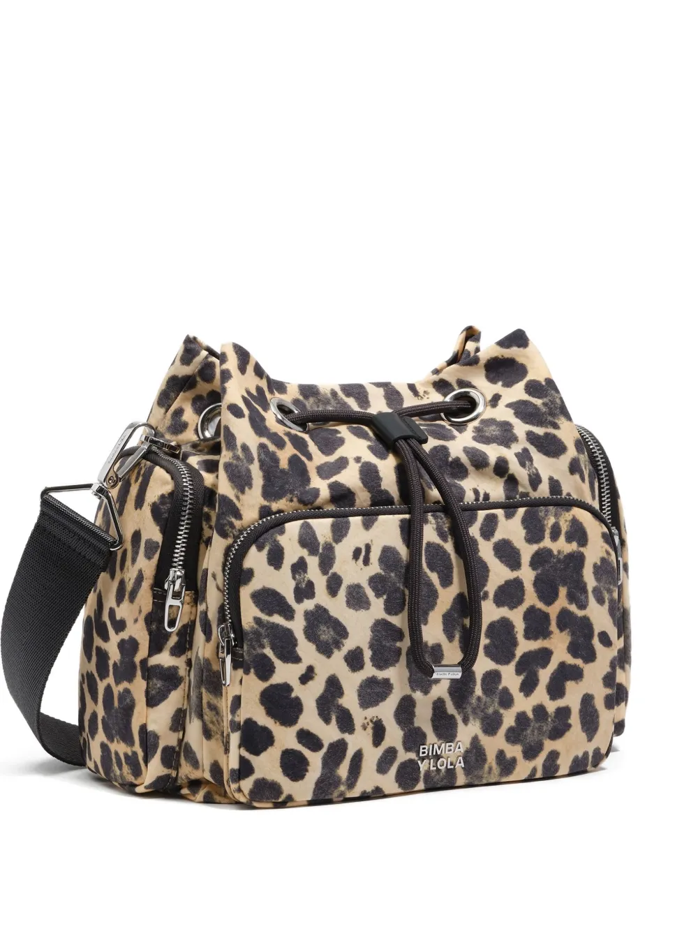 Bimba Y Lola Leopard-print Cross Body Bag In Neutral