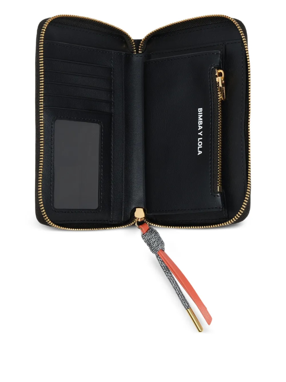 Bimba y Lola medium logo-lettering wallet - Zwart