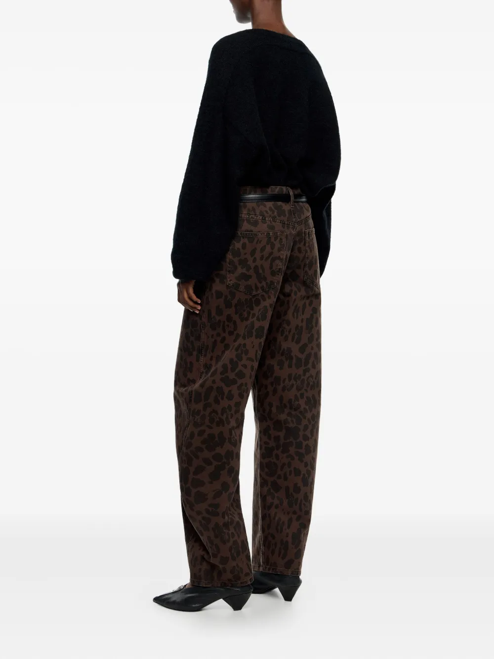 Bimba Y Lola Leopard-print Trousers In Brown