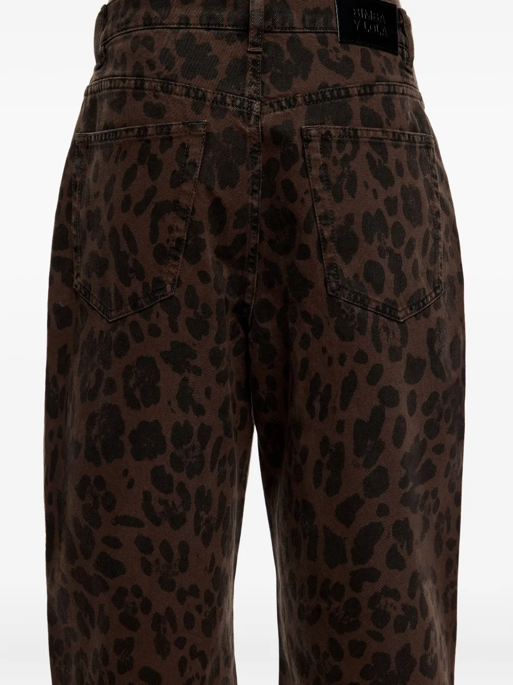 Bimba Y Lola Leopard-print Trousers In Brown