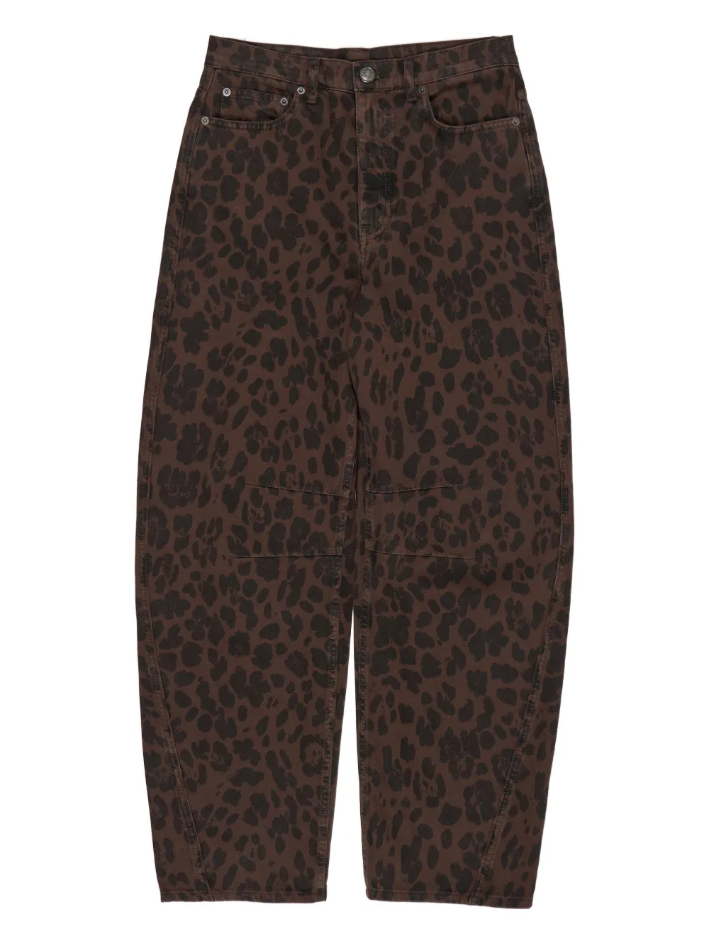 Bimba Y Lola Leopard-print Trousers In Brown