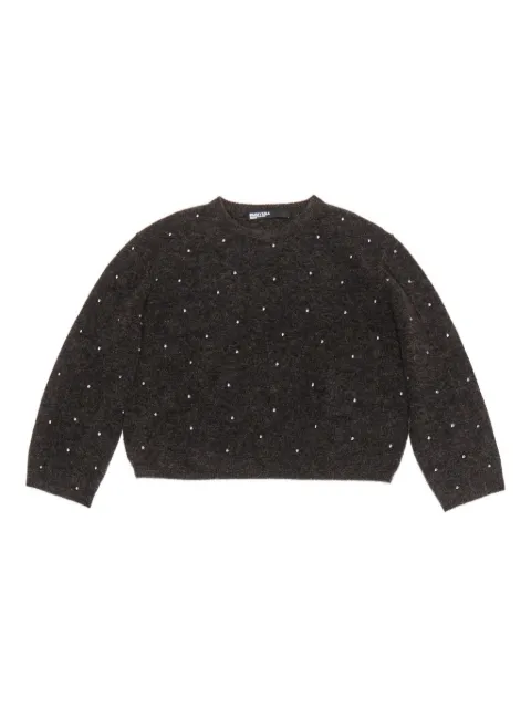Bimba y Lola suéter con apliques y cuello redondo