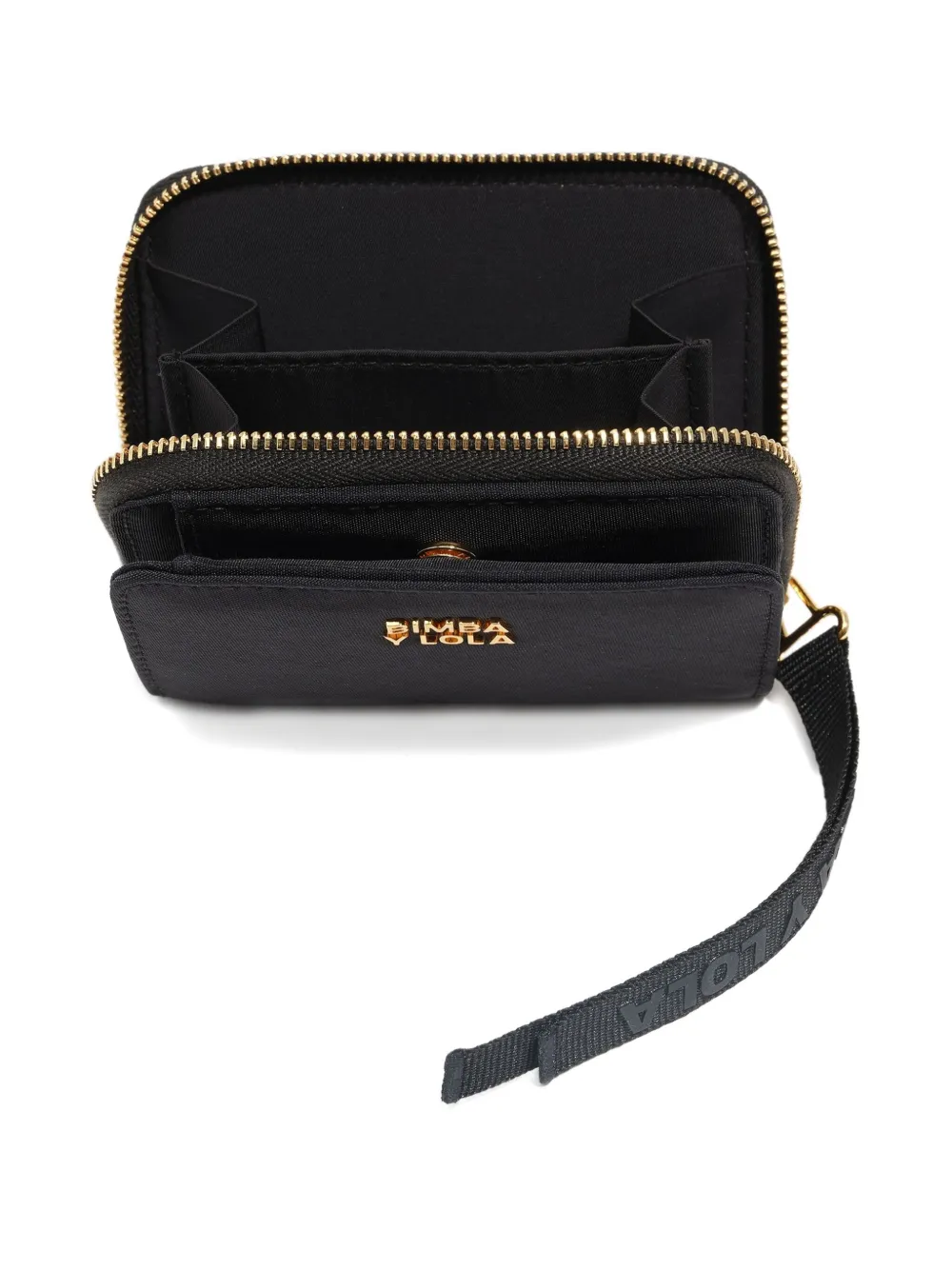 Bimba Y Lola Zip-around Wrist-strap Wallet In Black