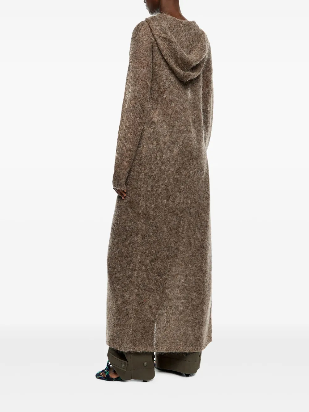 Bimba Y Lola Hooded Cardigan In Brown