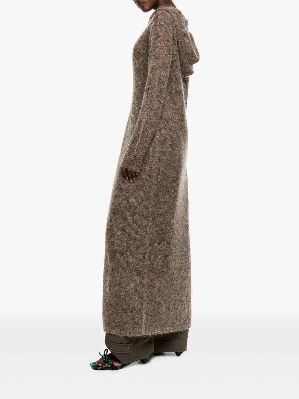 Bimba Y Lola Hooded Cardigan In Brown
