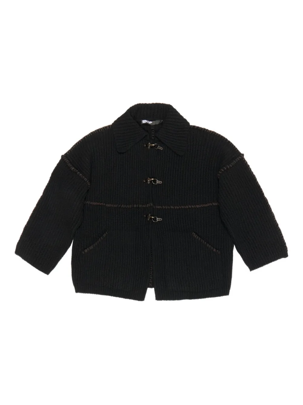 Bimba Y Lola Toggle Stitch Jacket In Black