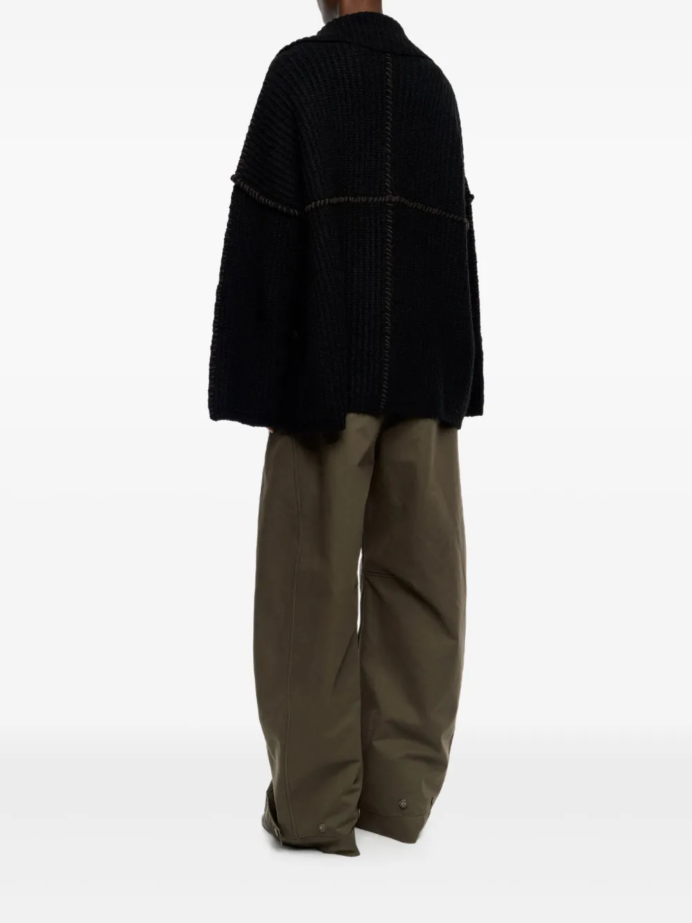 Bimba y Lola Jack met houtje-touwtje sluiting en stiksels Zwart