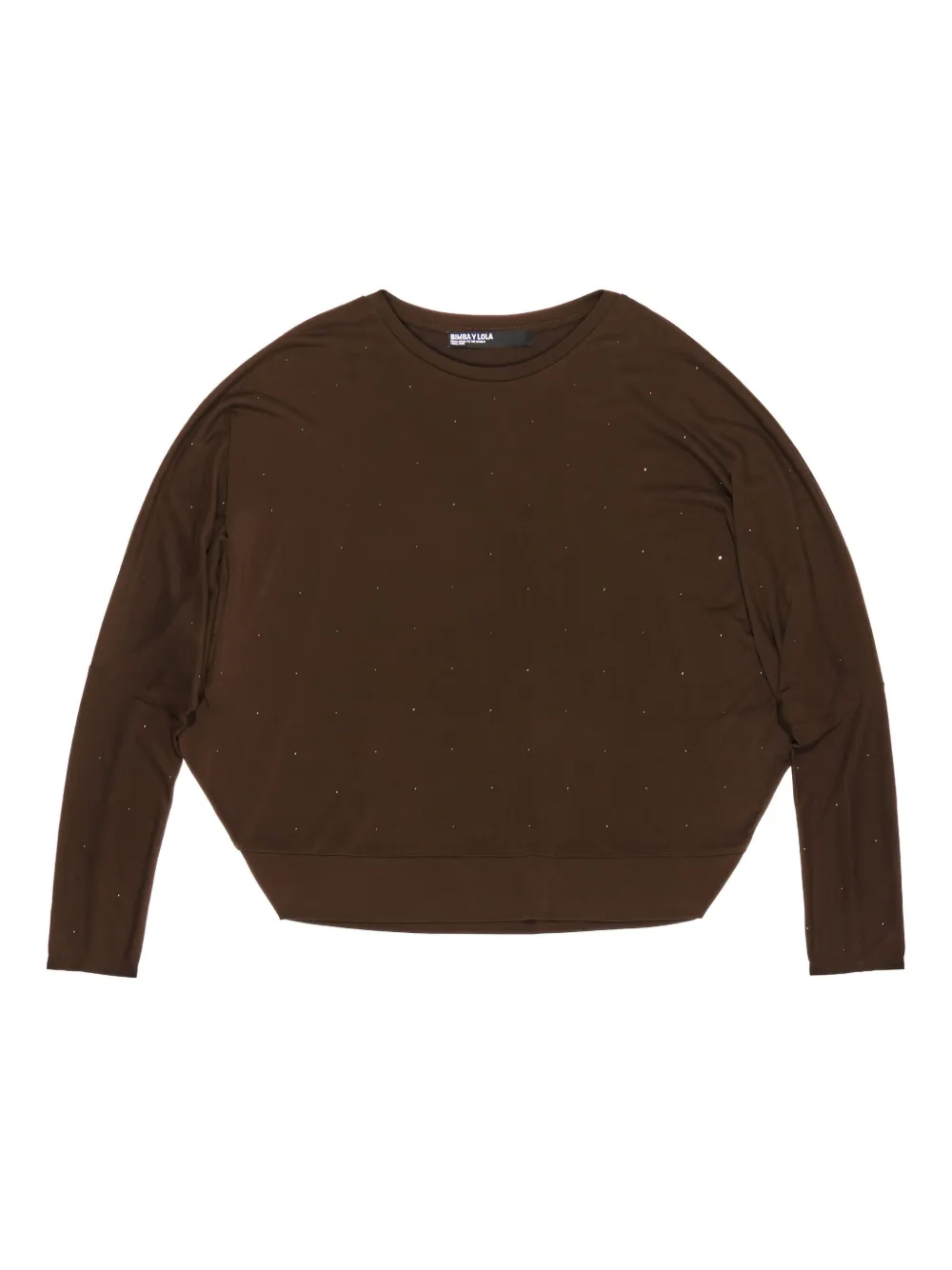 Bimba Y Lola Boat-neck Blouse In Brown