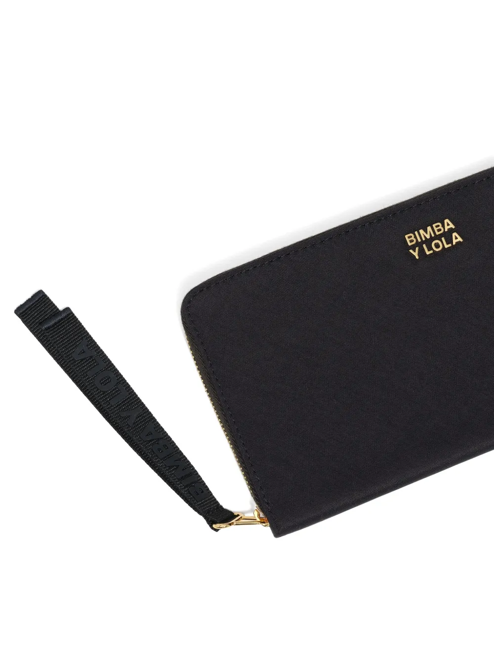 Bimba Y Lola Zip-around Strap-detail Wallet In Black