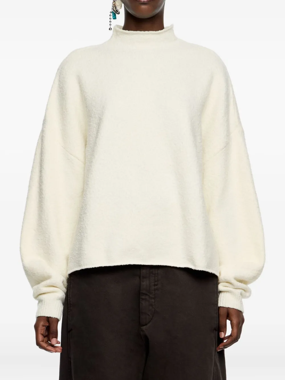 Bimba Y Lola Funnel-neck Sweater In White