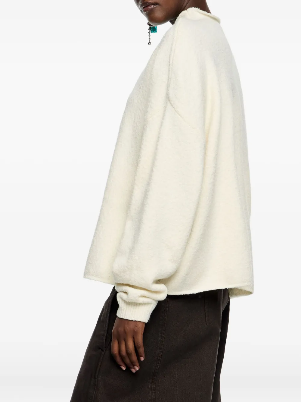 Bimba Y Lola Funnel-neck Sweater In White