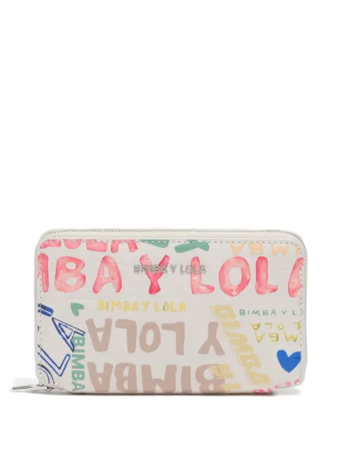 Bimba y Lola logo-print zip-around wallet