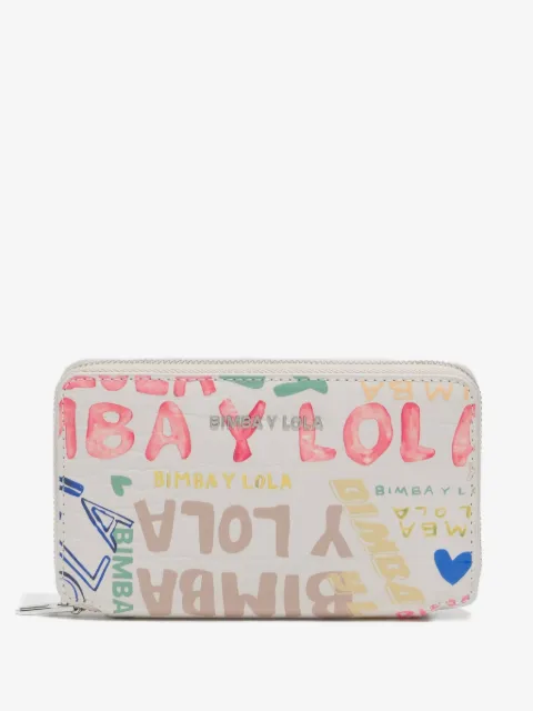 Bimba y Lola logo-print zip-around wallet