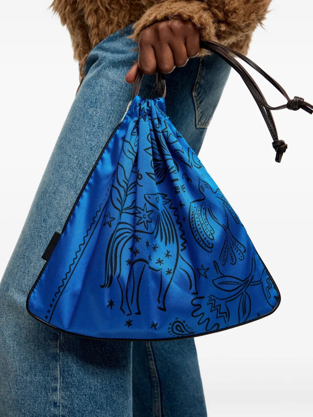 Bimba Y Lola Drawstring Pouch Bag In White