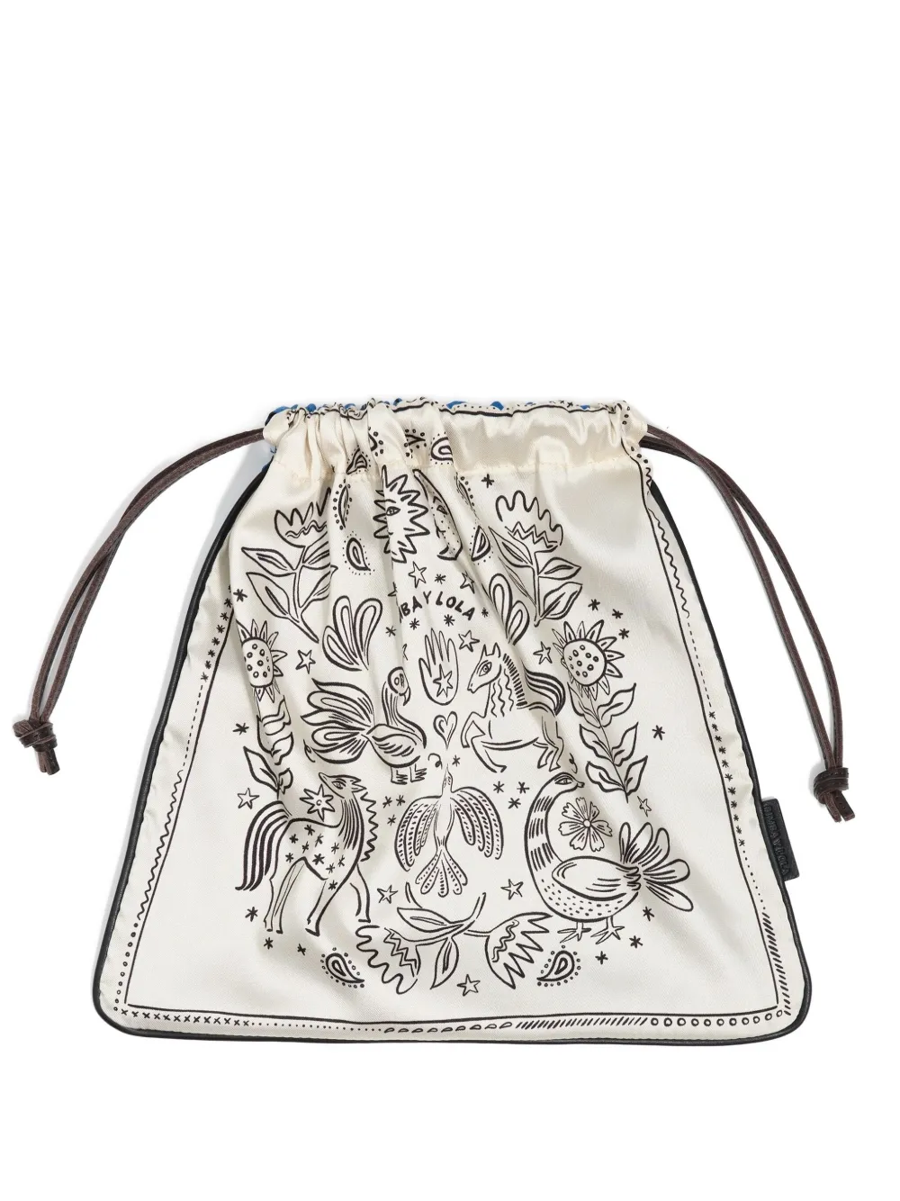 Bimba Y Lola Drawstring Pouch Bag In White