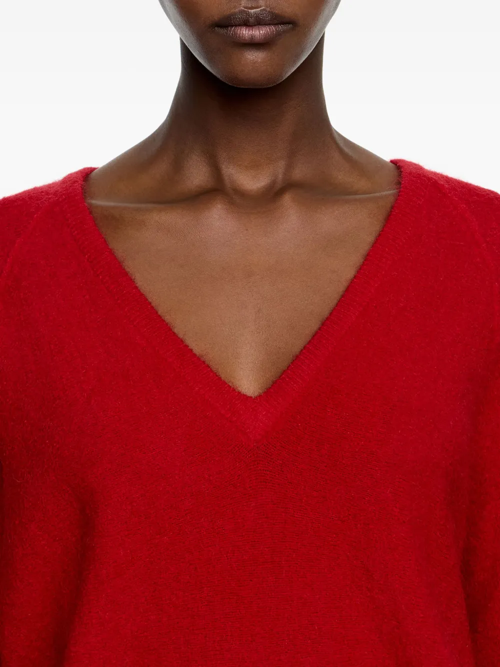 Bimba Y Lola V-neck Long-sleeve Top In Red
