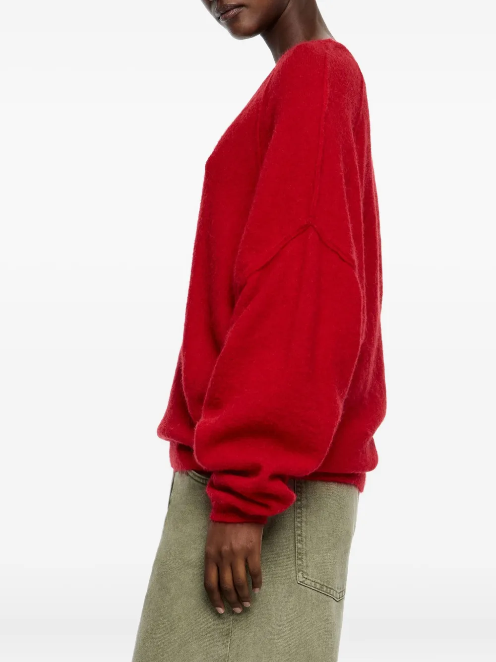 Bimba Y Lola V-neck Long-sleeve Top In Red