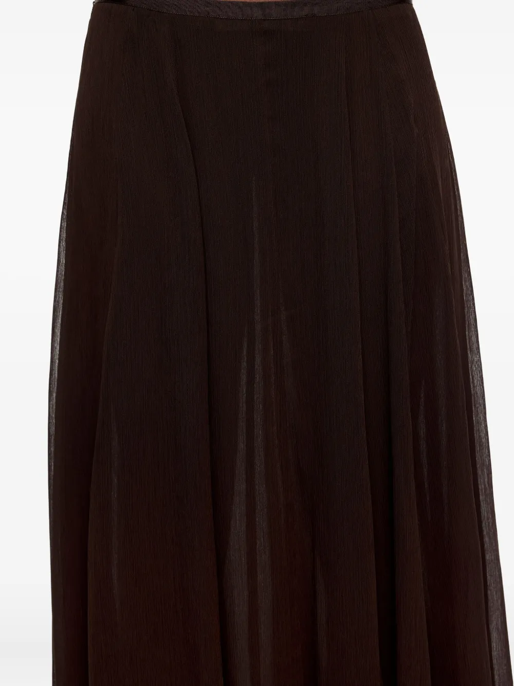 Bimba Y Lola Gathered Midi Skirt In Brown