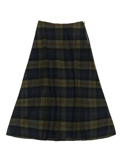 Bimba y Lola tartan-pattern asymmetrical skirt