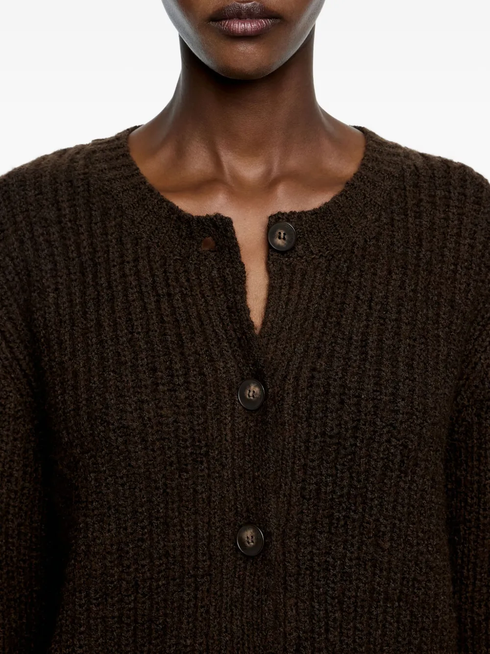 Bimba Y Lola Button-up Cardigan In Brown