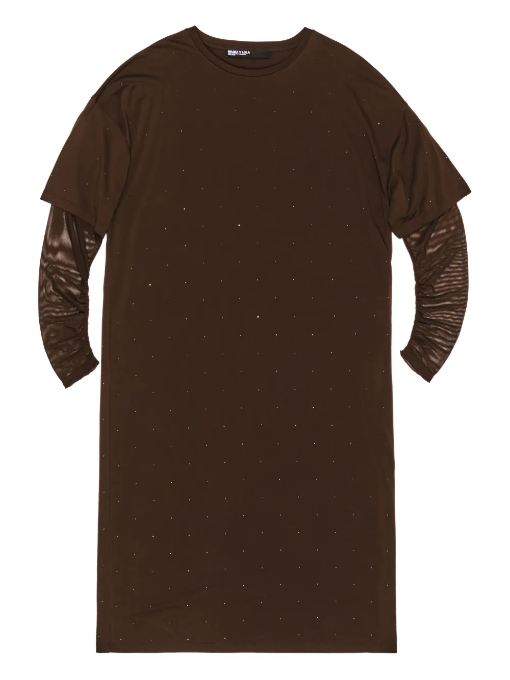 Bimba Y Lola Long Sleeve Dress In Brown