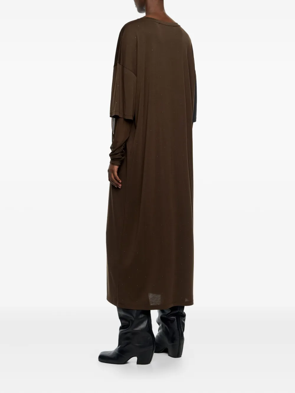 Bimba Y Lola Long Sleeve Dress In Brown