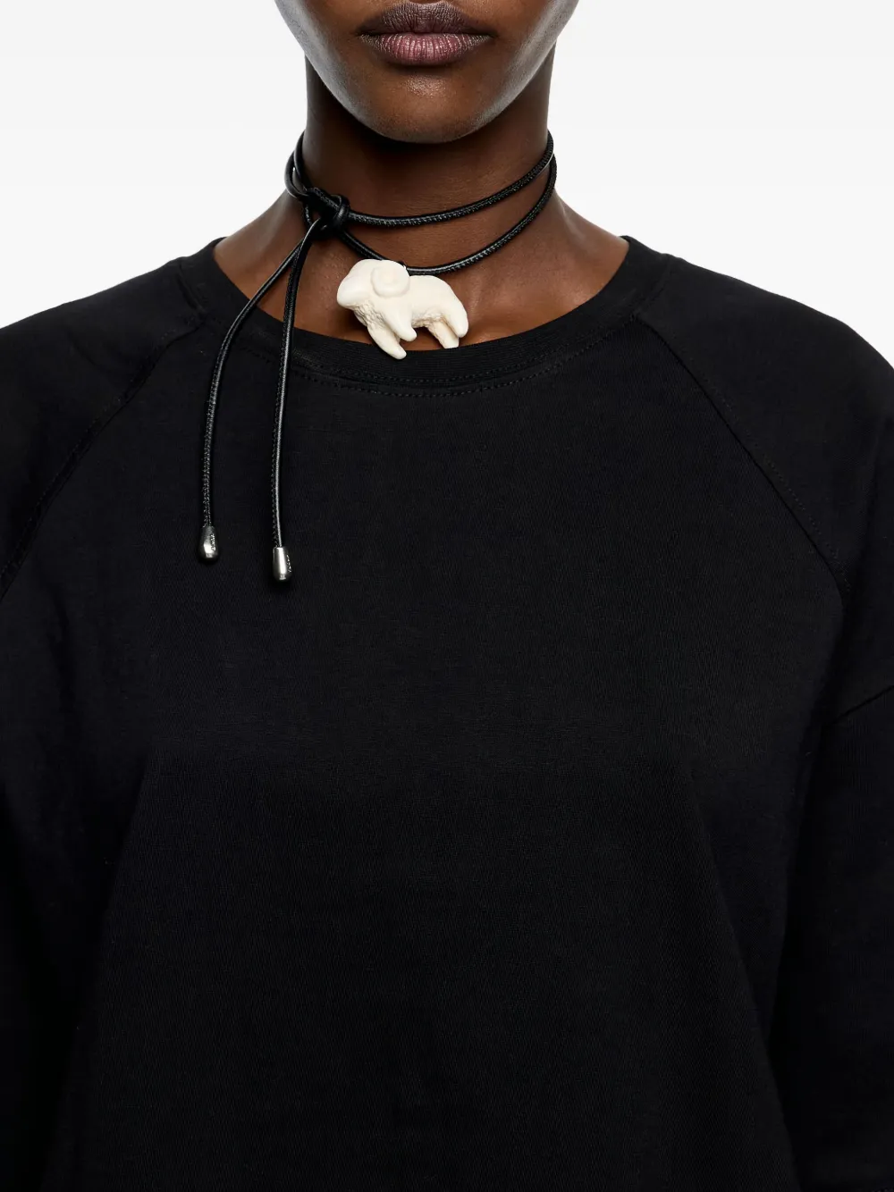 Bimba y Lola T-shirt met raglan mouwen en ronde hals Zwart