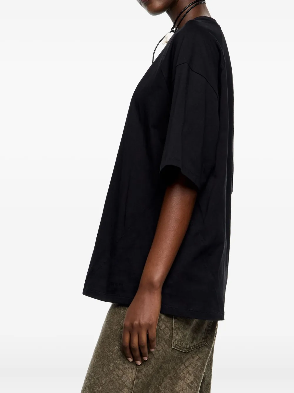 Bimba y Lola T-shirt met raglan mouwen en ronde hals Zwart