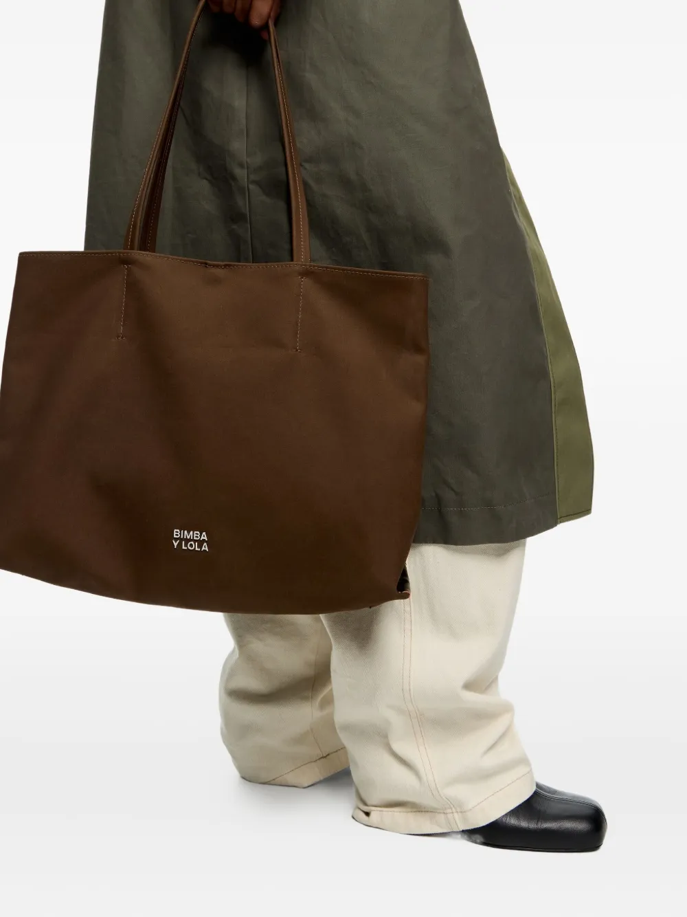 Bimba y Lola logo-lettering tote bag - Groen