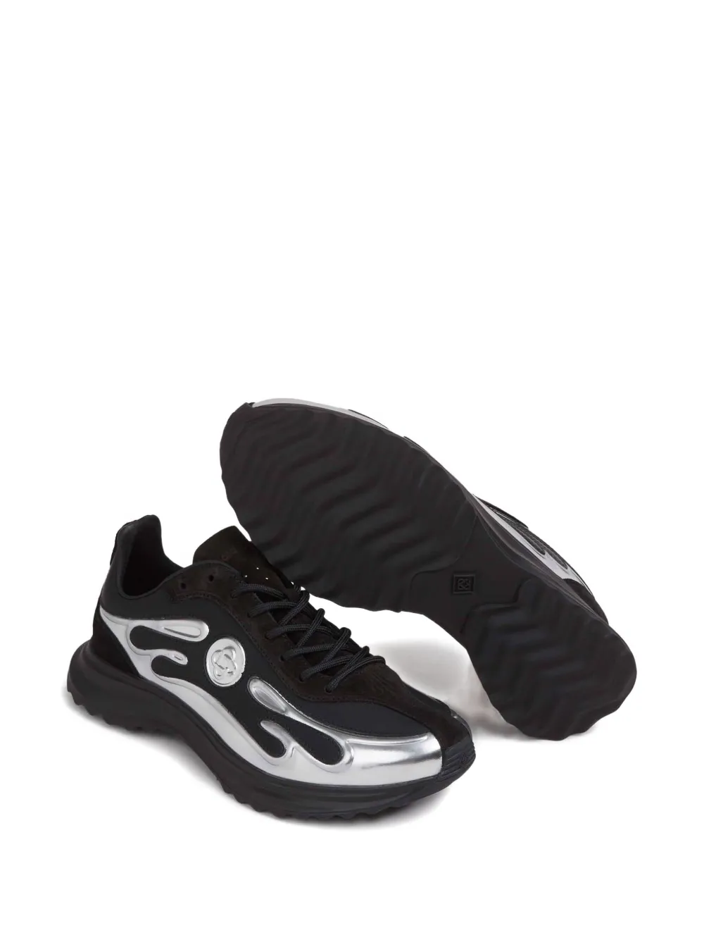 Casablanca Sneakers met vlammenapplicatie Zwart