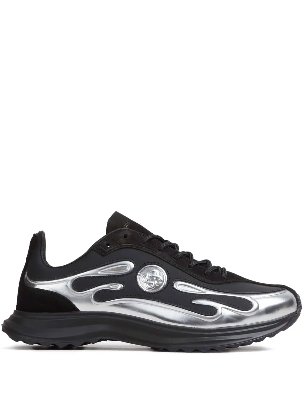 Casablanca flame-appliqué sneakers | Black | Image 1
