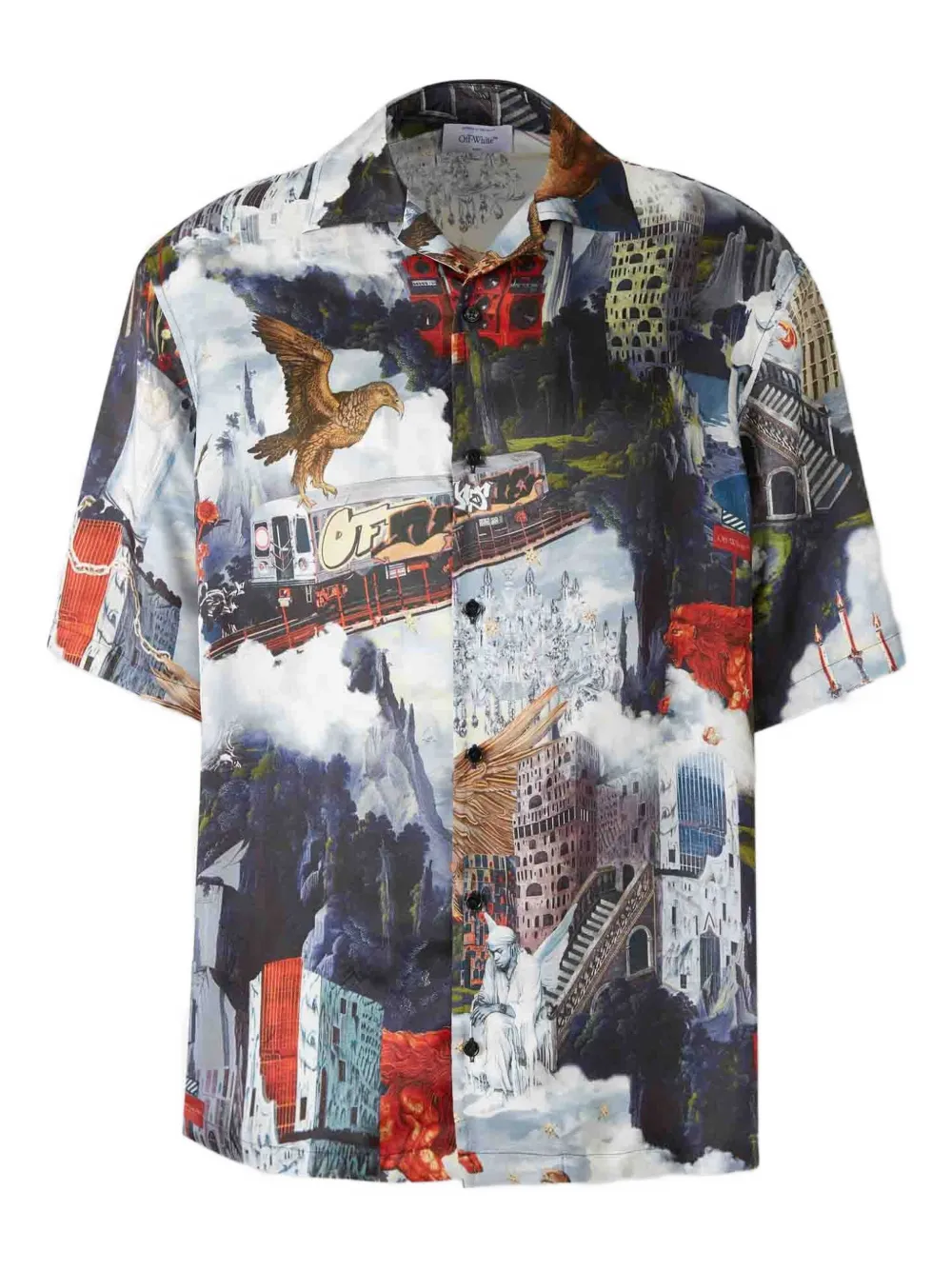 Off-white Printed Cotton Shirt In Multi