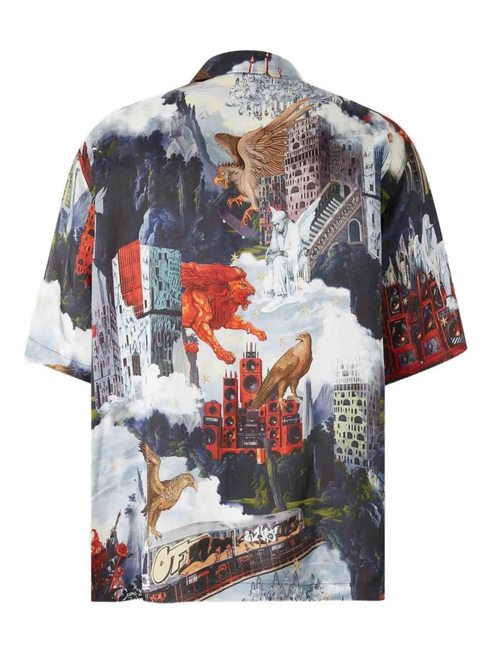 Off-white Printed Cotton Shirt In Multi