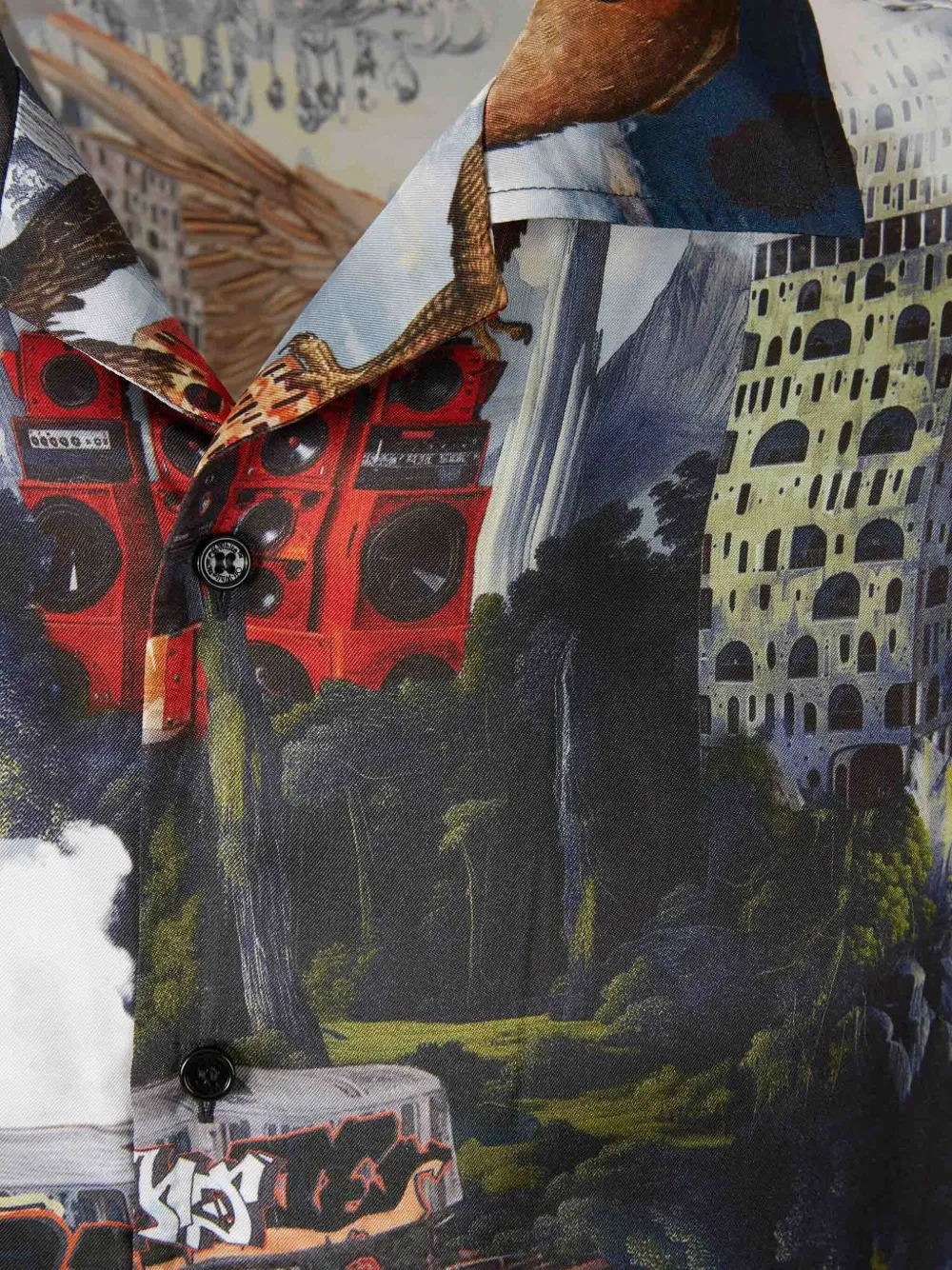 Off-White Katoenen overhemd met print Blauw